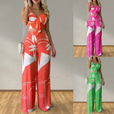 Fongt Set Of Women's Personality Temperament Straight Trousers Sexy Top Fashion Casual Set