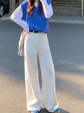 Fongt High-Waisted Broad-Legged Jeans Women's 2025 New Casual Temperament Thin Loose Straight Trousers