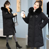 Medium And Long Cotton-Padded Clothes Female 2024 Winter Dress New Large Size Down Cotton Clothes Women's Fat Mm Loose Show Thin Cotton-Padded Jacket And Fat-Outfit