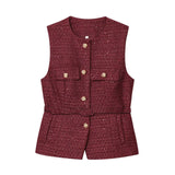Fongt New With Belt Beads Texture Vest 9298725