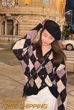 Women Elegant Patchwork Korean Style V-Neck Long Sleeve Minimalist Spring Female Clothes Newest Cozy Comfortable
