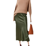 Fongt Waist Thin Long-Skinny Vinegar Slid Half Skirt 2025 New Bag Of Fish Tail A-Word Dress
