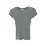 Version Of Simple Knitted Short-Sleeved T-Shirt Women's Spring And Summer New Minority Design Slim Full-Color Blouse-Outfit