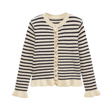 Fongt Autumn New Temperament Round Neck Simple Stacked Knitted Coat 2756114