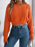 Fongt Shooting 2025 Autumn And Winter Sexy Dew Button Hollow Long-Sleeved Cover Sweater Women's Clothing