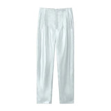 Fongt And Summer 2025 New Fashion Multi-Color Pendant High-Waisted Halon Casual Suit Pants