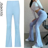 Wide Leg Pants Corduroy High Waist