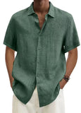 Fongt Explosion Summer V-Neck Button Cotton Cotton Pure Cotton Shirt Shirt Man Shirt