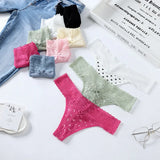 Fongt Breathable Thread Cotton Splicing Lace T-Shirt Cotton Lace Lace Side Large Size Low-Rise T-Pants Ladies Trousers