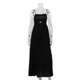 Fongt Breathable Sling High Waist French Dress 2024 Fashion Spring And Autumn New Holiday Style Dress Women-Outfit