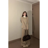 Fongt Old Money Style Wearing Long-Sleeved Wool Coat Autumn And Winter Lace Bottoming Sleeves Sleeves Three Sets
