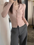 Fongt Women V-Neck Lace Spliced Knitted Shirt Women Autumn Winter Slim Small Gentle Comfortable Thin Inside Cloth