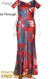 See Through Maxi Dresses for Women 2023 Graphic Printed Women's Loose Dress for Beach Holiday Long Summer Mesh
