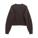 Fongt 2025 New Women's Gold Buckle Pocket Dress Short Long-Sleeved Knitted Jacket