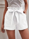 Solid Color Large High Waist Wide