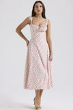 Fongt New Sexy Bare Back Sling Dress Holiday Breeze Flower Fork Long Skirt