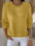 Fongt Sheintemu Autumn And Winter Long-Sleeved Solid Color Sweater New Burst