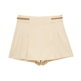 Spring Belt Vest 2010816 Wide Pleated Skirt 7385407-Outfit