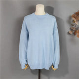 2022 Minimalist Chic Wild Oversized Knitted Elegant Lady Cotton Autumn Winter Women Sweater Pullovers Jumpers