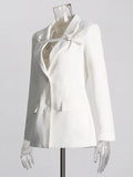 Fongt Wind 2024 Autumn New Fashion Lapel Splicing Slim Version Of A Small Suit Jacket Female-Outfit