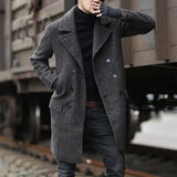 Fongt Winter New Ebay Double-Dled Middle-Long Men's Collar Hairs And Wind Coat Wish
