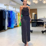 Fongt Summer New Style Light Luxury Premium Decal Sling Dress Two Sets For Women-Outfit