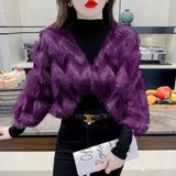 Tassel Korean Blouse Autumn Winter Fake Two Pieces Patchwork Women's Clothing Solid Color Casual Half High Collar Shirt-Outfit