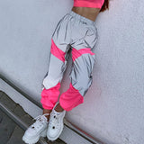 Fongt 2025 Autumn And Winter New Sports Leisure Mid-Rise Splicing Reflective Leisure Pants