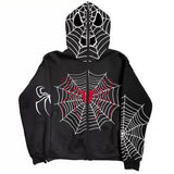 Fongt Autumn Hoodie Zipper Hoodie Loose Zipper Hoodie Skeleton Skeleton Print
