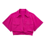 New Elastic Blended Multi-Color Short Style Shirt 7385036-Outfit