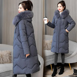 Medium And Long Cotton-Padded Clothes Female 2024 Winter Dress New Large Size Down Cotton Clothes Women's Fat Mm Loose Show Thin Cotton-Padded Jacket And Fat-Outfit