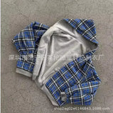 Fongt Open-Shirt 2025 New Lattice Garlet Printing National Tide Treasure Boy Hoodie