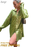 Blouses Women Shirt Long Sleeve Top Women Green White Shirt Solid Oversized Shirt Party Club Sexy Outfits Y2K