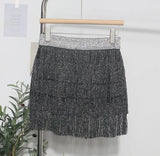 Fongt Tassel Dress Girl Autumn Design Small Babes Dance Irregular A Short Skirt 9039
