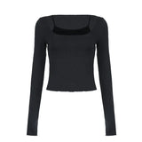 Slimming Shows Thin Spice Girls Fashion Two-Piece Blouse 2023 Pure Style Simple T-Shirt-Outfit