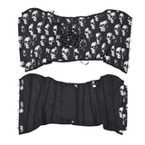 Fongt Cardinian Girded Court Bodysuit Simple Shoulder Strap Bouquet On The Body