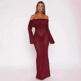 Fongt Summer New Solid Fashion Word Long Dress Dress Dress Woman
