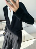 Fongt The Autumn Of 2025, The New Gentle And Comfortable Niche Fake Two Soft Cashmeal Wool Folded Knitted Cardigan Girl