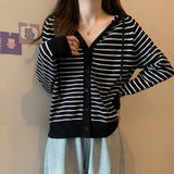Hooded Sweater 2024 Spring New Casual Long-Sleeved Cardigan Coat Foreign Style Loose Outside Put On The Girl-Outfit