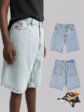 Y2K Bigboy Shortformen Street Clothing Embroidered Cowboy-Outfit