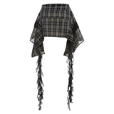 Fongt Summer New Women's Retro Port Style Splicing Irregular Design Body Skirt