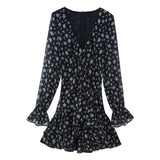Fongt Women's INS Explosion V-Neck Long Sleeves Simple Knitted Set