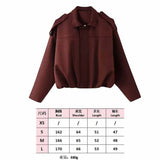 Fongt Spring Pilot Jacket Bat Sleeve Zipper Loose Tuffen Jacket Women's Casual Jacket