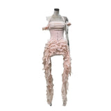 Early Summer Niche Design Twive Twisted Irregular Dress With Bottom Shorts + 3 Sets Of Waist