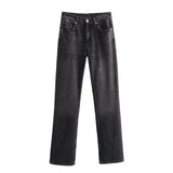 Fongt Long Leisure New Autumn 2025 Wide-Legged Jeans Women's Clothing