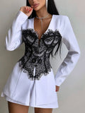 Fongt Lace Suit + Three-Point Shorts Set Party Dinner Light Luxury Temperament Commuting Fashion