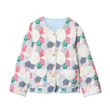 Fongt Autumn And Winter New Women's Clothing Collar Printing Cotton Loose Casual Splicing Cotton Jacket