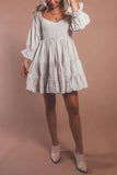 Gingham Babydoll Dress 703-1-Outfit