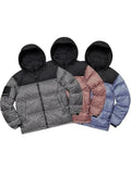 Down Cotton Jacket Men's and Women's Leisure Sports Contrast Color Thickened Jacket Warm Pie Overcome Bread Suit