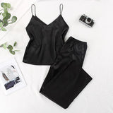 Black Satin Sleepwear Women